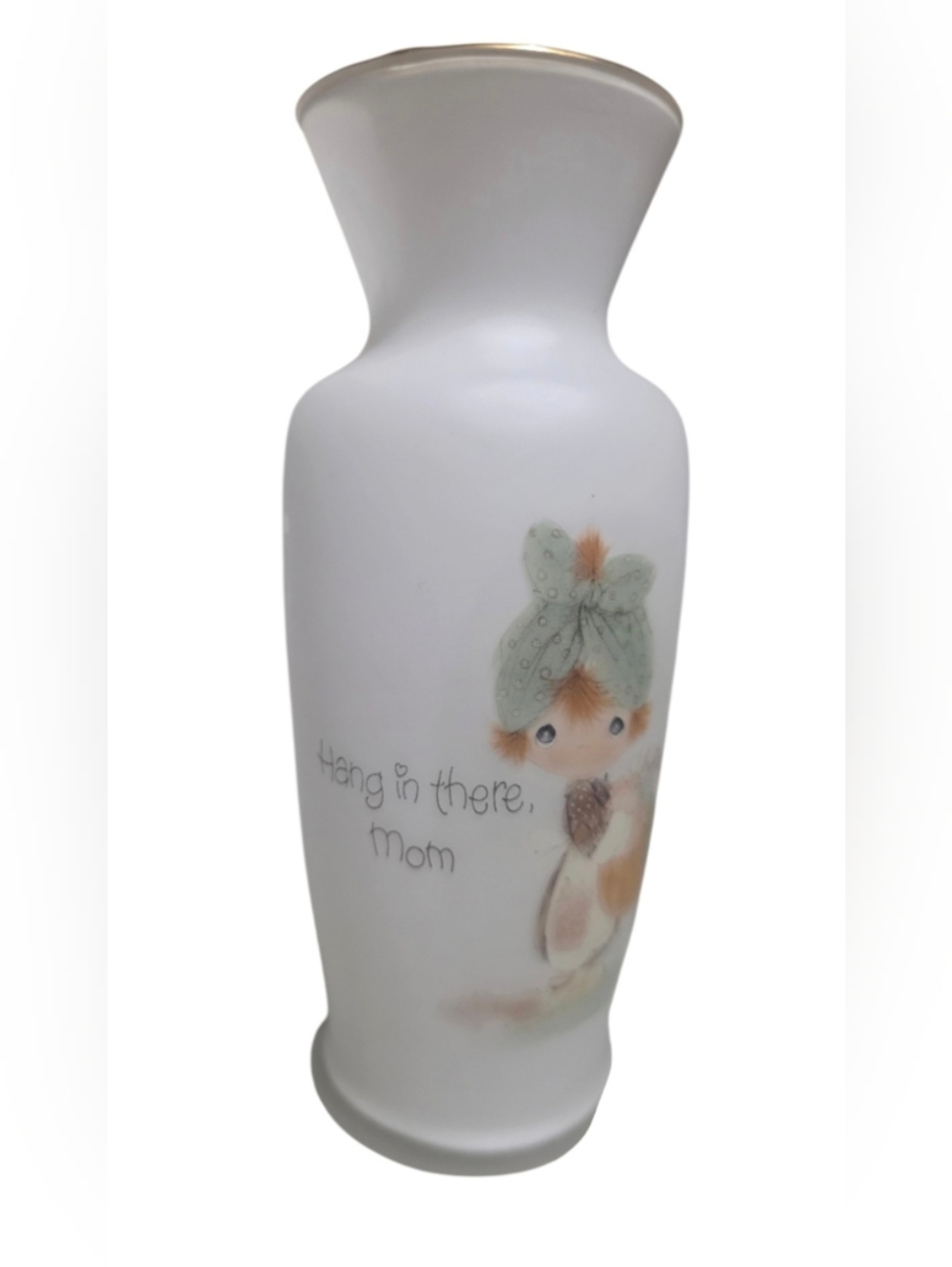 White 'Hang in There, Mom' Precious Moments Vase
